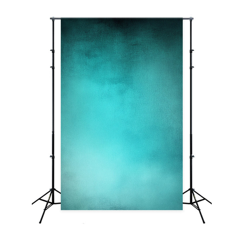 Teal Backdrop Aqua Blue Soft Gradient Fabric Background Porträt Studiohintergründe GQ58-83