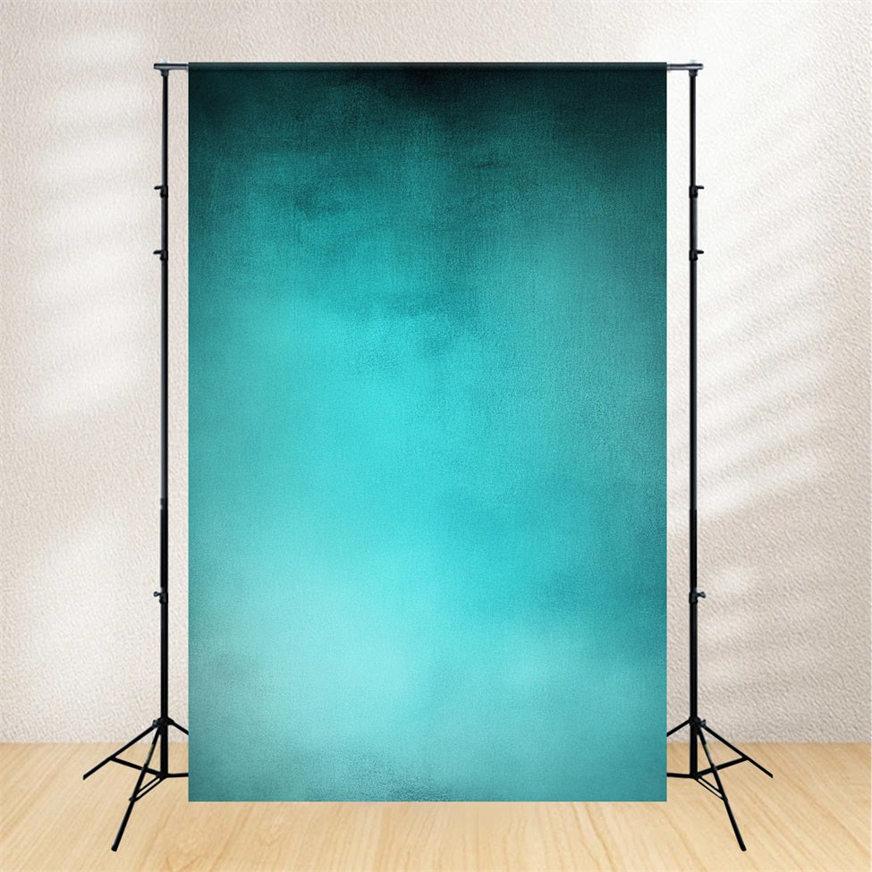 Teal Backdrop Aqua Blue Soft Gradient Fabric Background Porträt Studiohintergründe GQ58-83