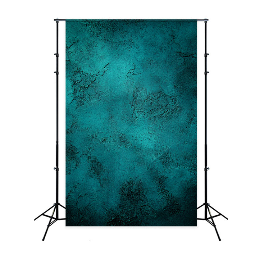 Teal Backdrop Teal Textured Plaster Wall Background Porträt Fotohintergrund GQ58-84