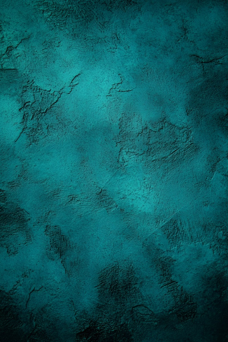Teal Backdrop Teal Textured Plaster Wall Background Porträt Fotohintergrund GQ58-84
