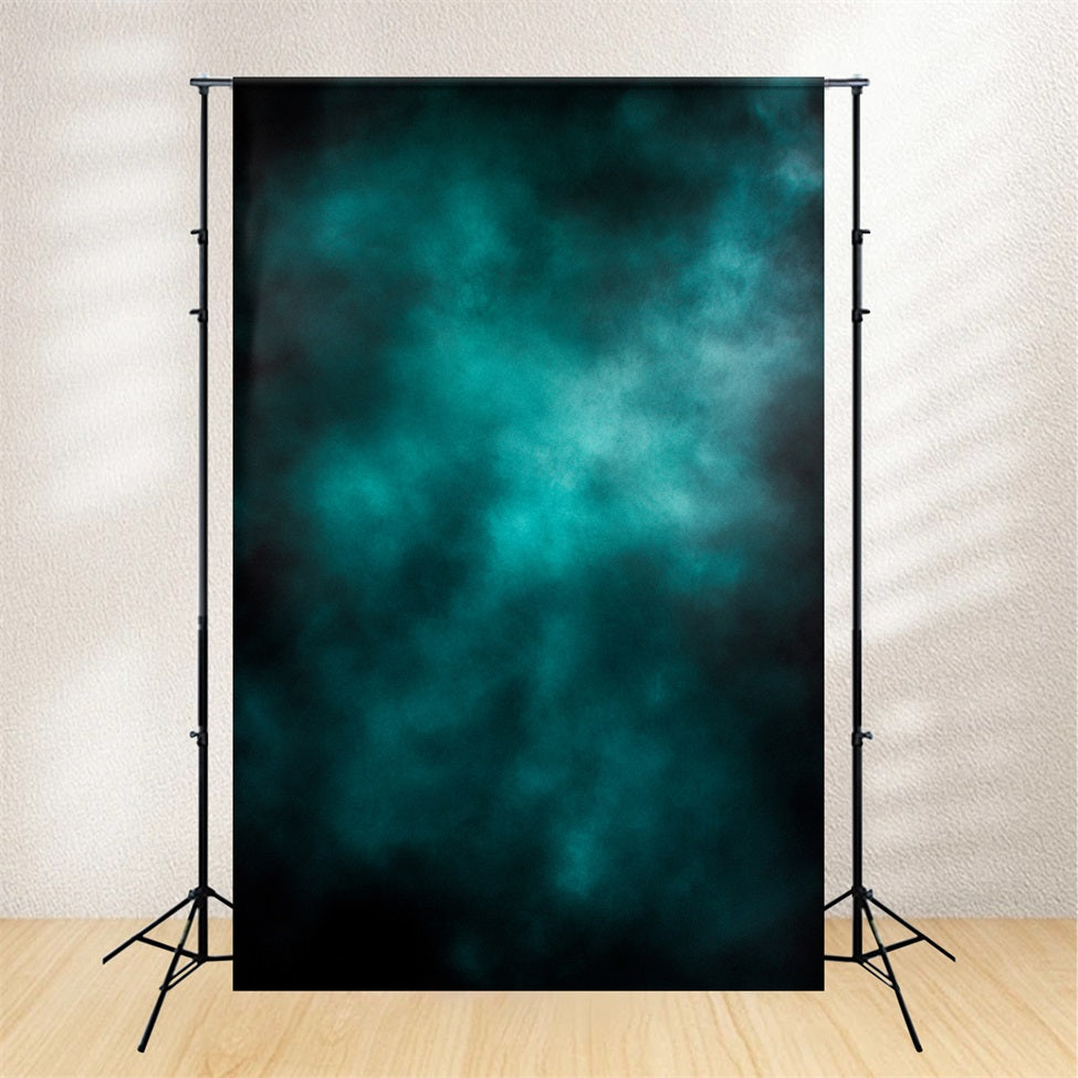 Teal Backdrop Dark Teal Cloudy Gradient Backdrop Studio Porträt Fotohintergrund GQ58-85