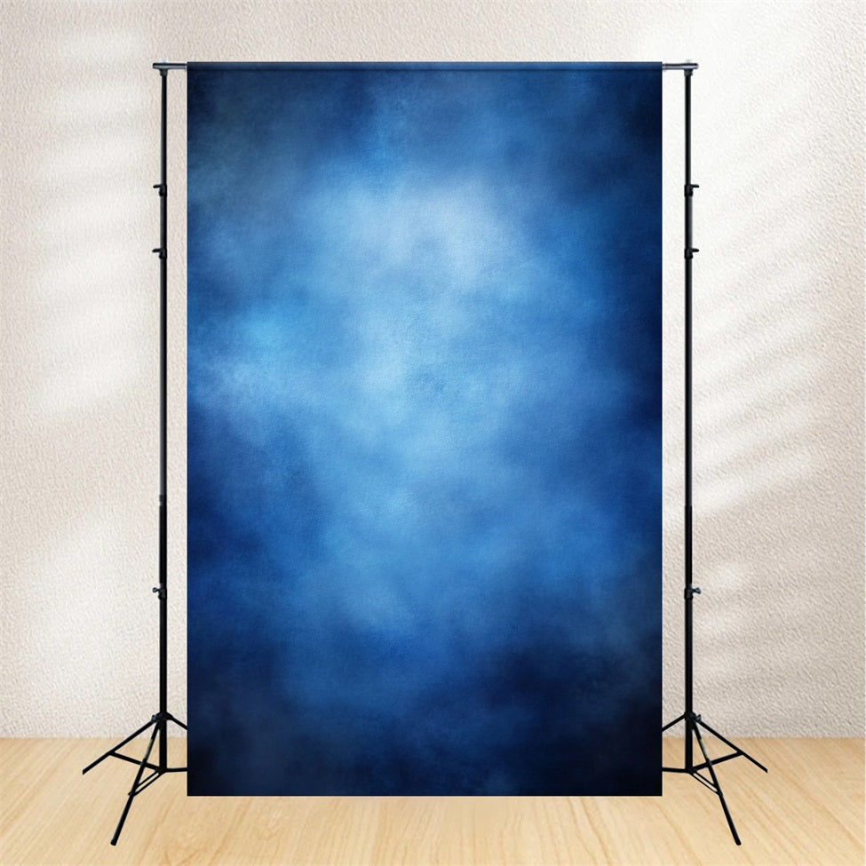 Jahrbuch-Fotohintergrund Weich verschwommener blauer Farbverlauf Fotohintergrund Porträt-Studio-Fotohintergrund GQ58-91