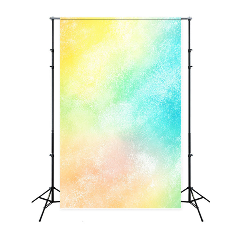 Aquarell-Fotohintergrund Weicher Regenbogen Pastell-Textur-Mischung Kulisse Porträt GQ58-96