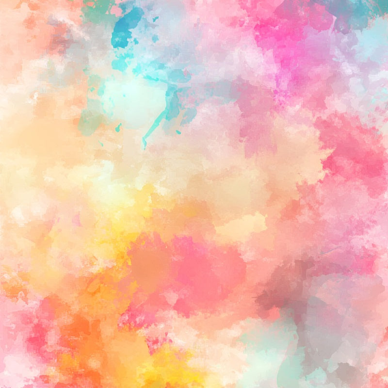 Aquarell Fotohintergrund Lebendige Aquarell Splash Pastell Mix Fotografie Porträt Fotohintergrund GQ58-98