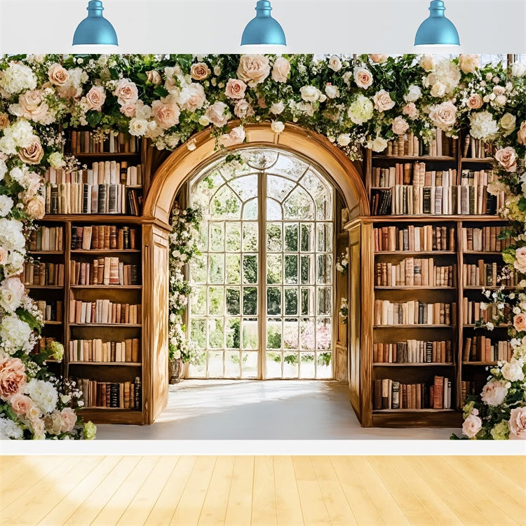 Schule Fotokulisse Elegantes Buch Garten Kulisse GQ6-121