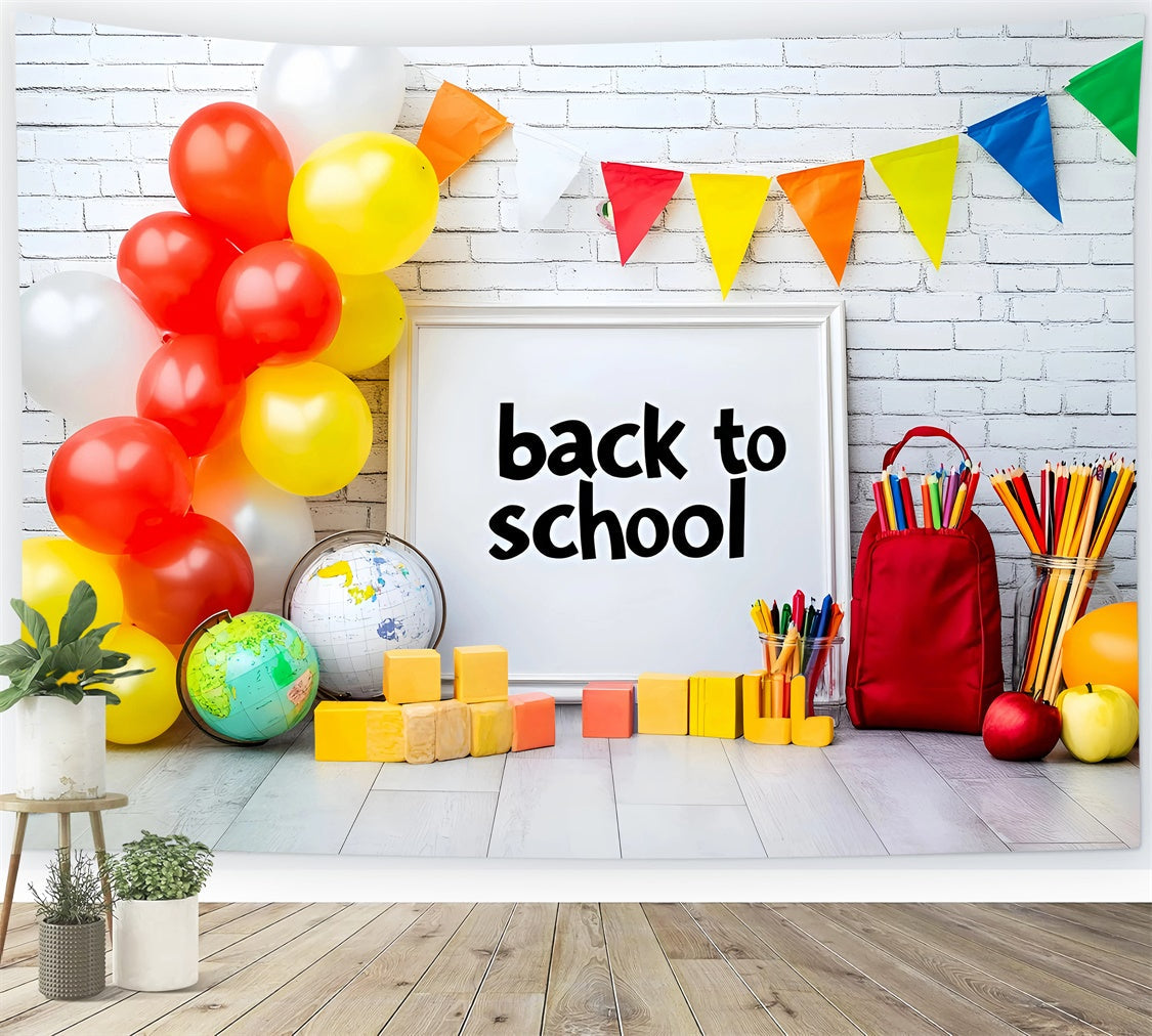 Back To School Backdrops Ballon Bleistift Party Backdrop GQ6-124
