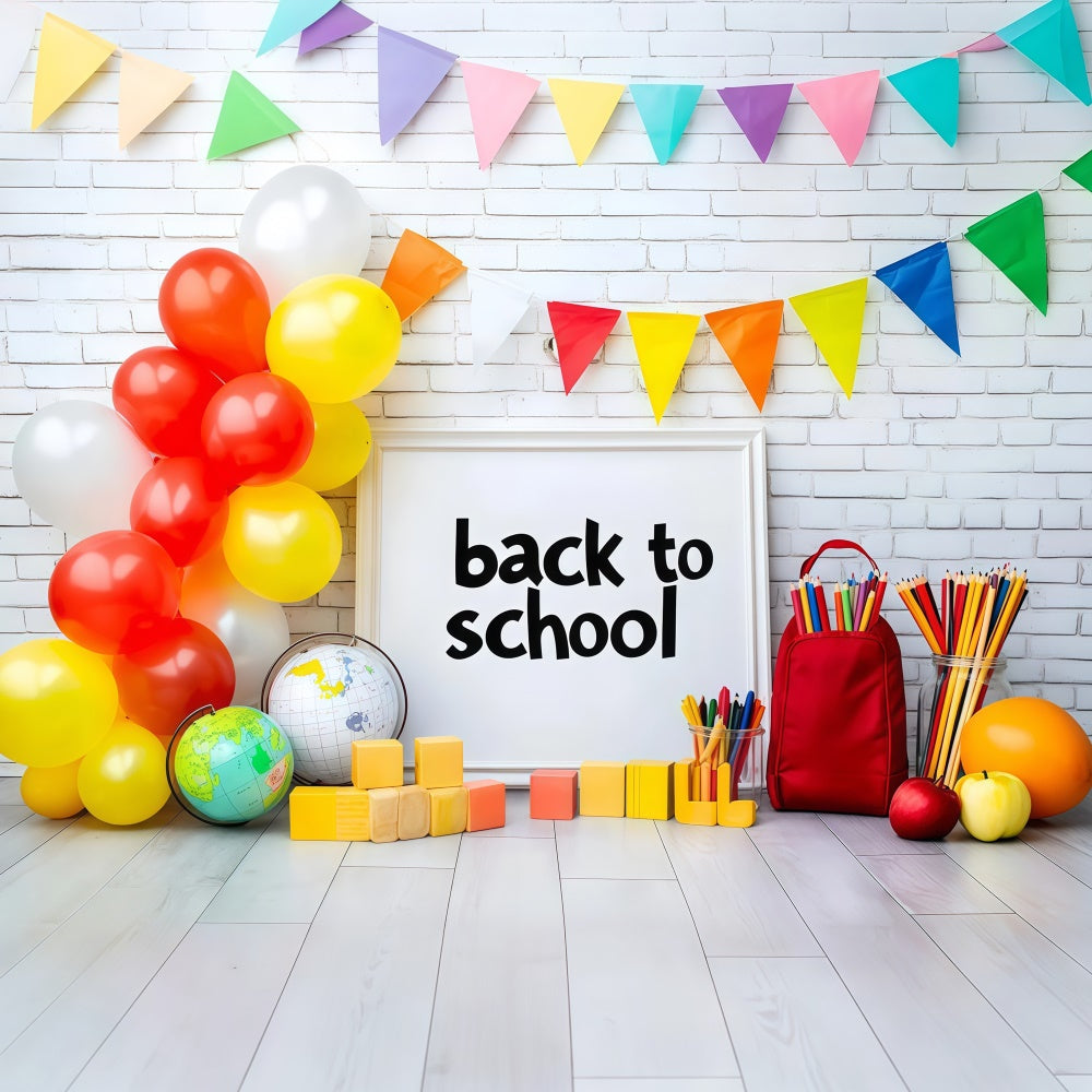 Back To School Backdrops Ballon Bleistift Party Backdrop GQ6-124