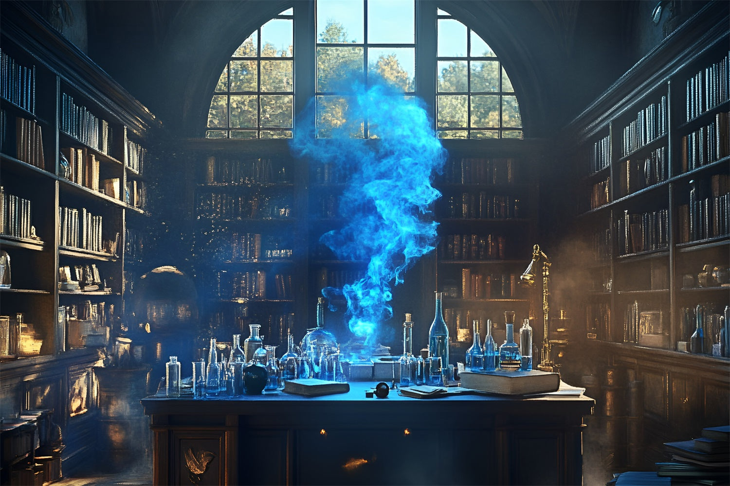 Chemie Backdrop Verzaubertes Wissenschaftslabor Backdrop GQ6-125