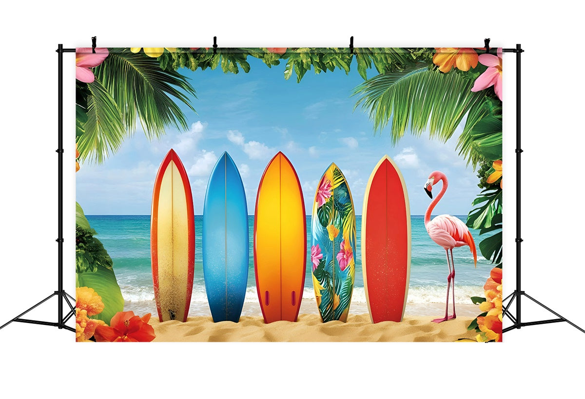 Sommer Strand Backdrop Tropical Surfboard Paradies Backdrop GQ6-34