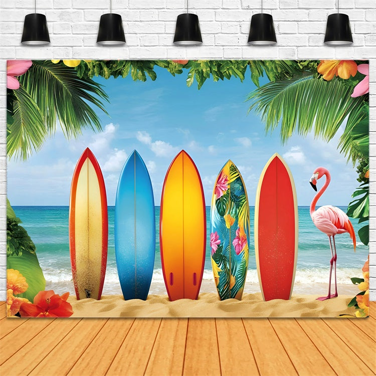 Sommer Strand Backdrop Tropical Surfboard Paradies Backdrop GQ6-34