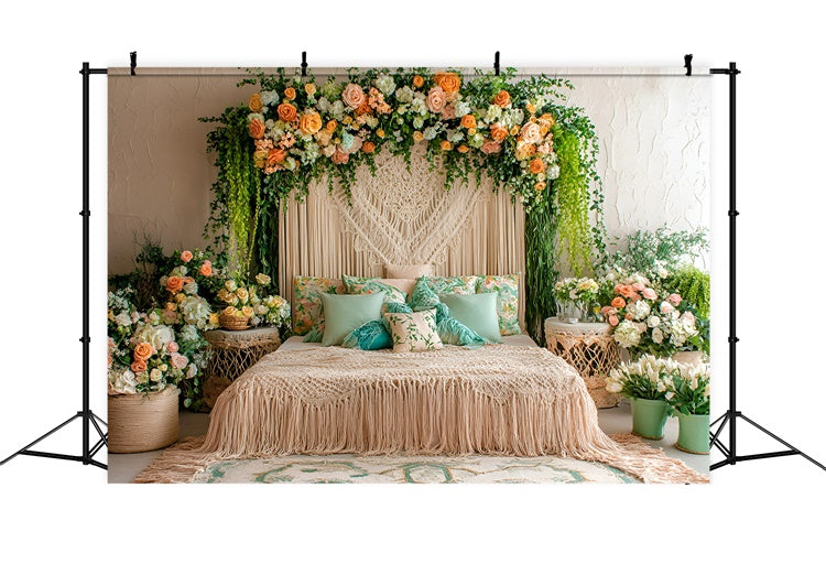Boho Fotografie Backdrop Floral Dream Room Sommer Hintergrund GQ6-38