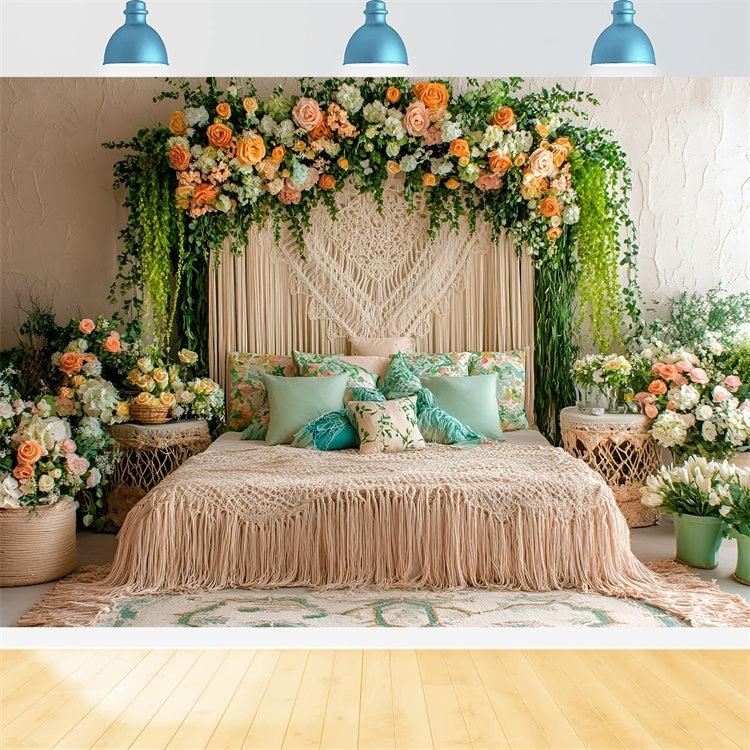 Boho Fotografie Backdrop Floral Dream Room Sommer Hintergrund GQ6-38
