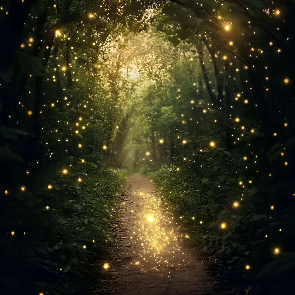Forest Backdrops Golden Glow Woodland Path Summer Backdrops GQ6-65
