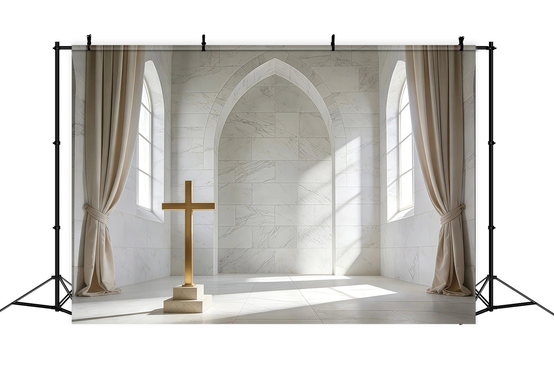 Oster-Kirchenhintergrund Religiöses heiliges Kreuzfenster Osterhintergrund 10x10 GQ61-51