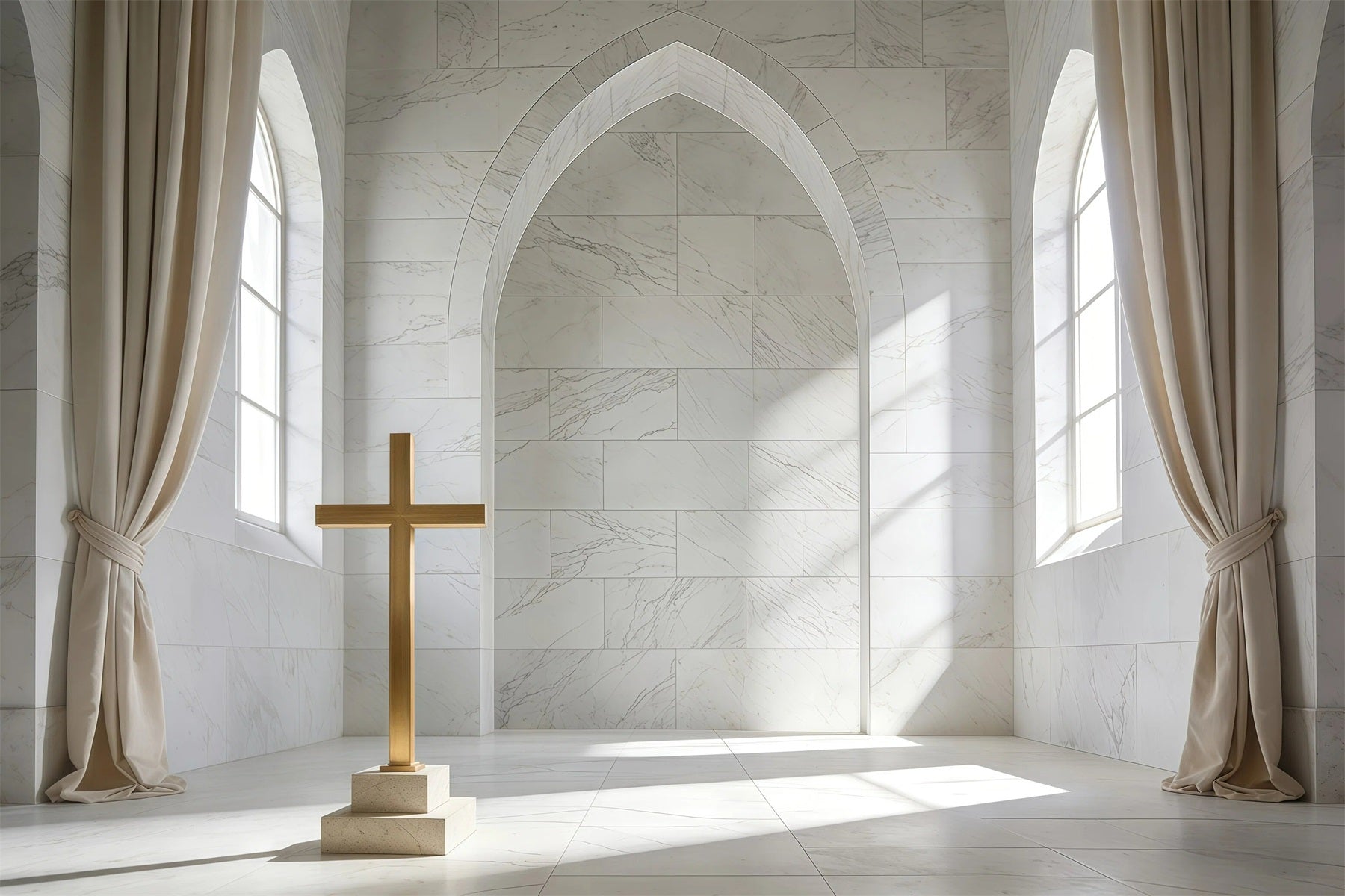 Oster-Kirchenhintergrund Religiöses heiliges Kreuzfenster Osterhintergrund 10x10 GQ61-51
