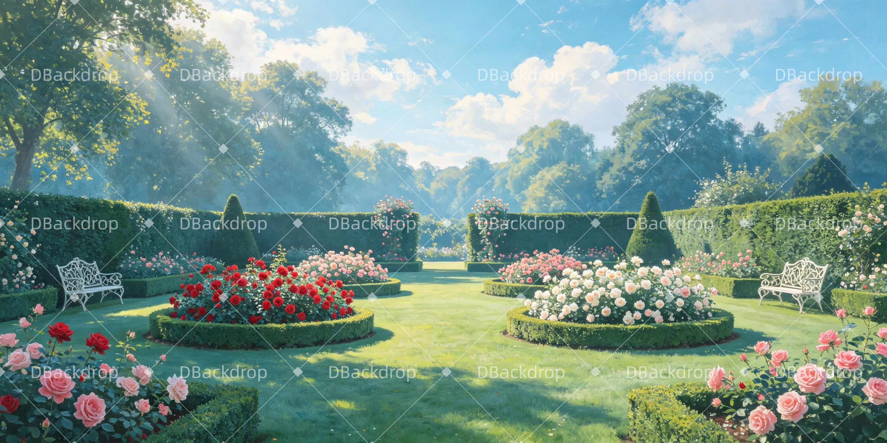 Gartenwiese Aufführungskulisse für Theaterbühnen GQ65-T106