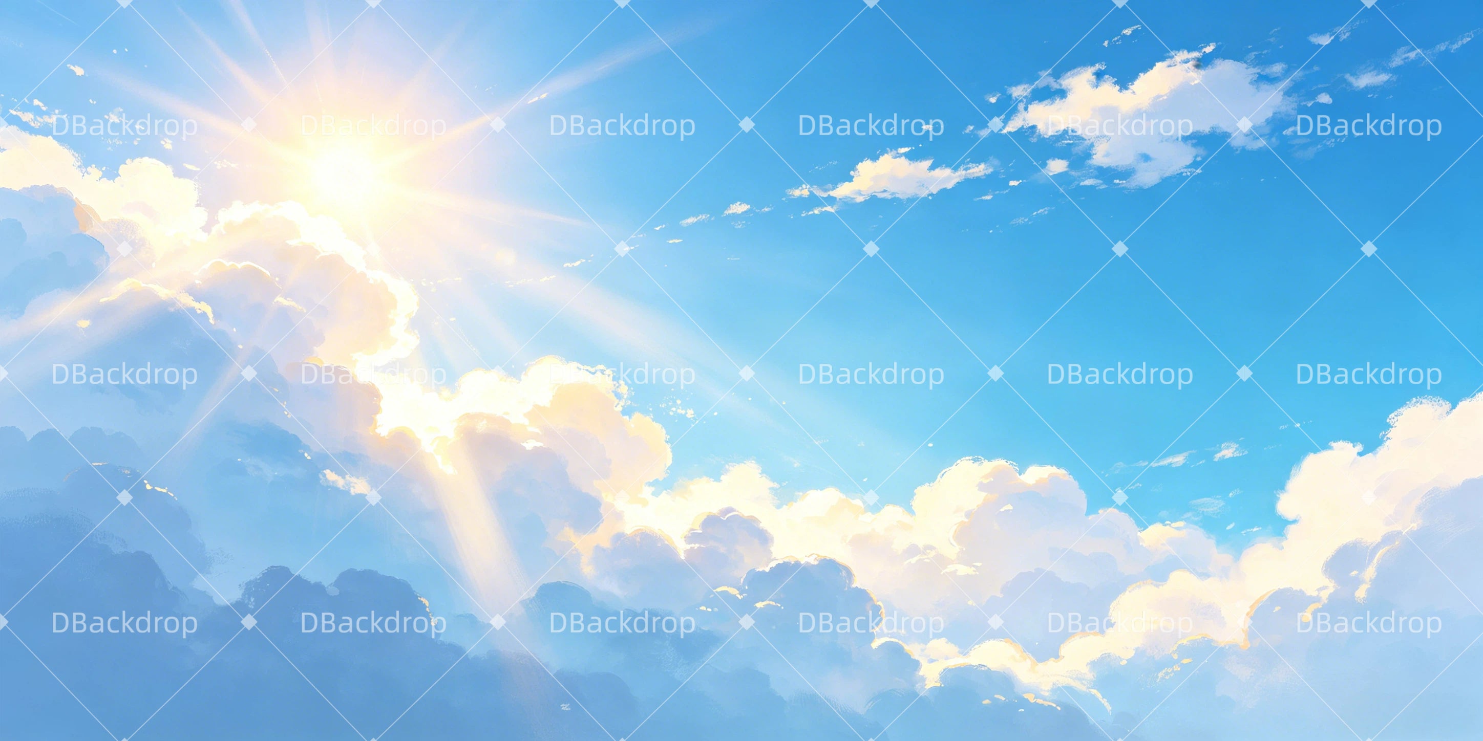 Theaterkulisse Blauer Himmel mit Wolken Ideen für Bühnenhintergründe GQ65-T40