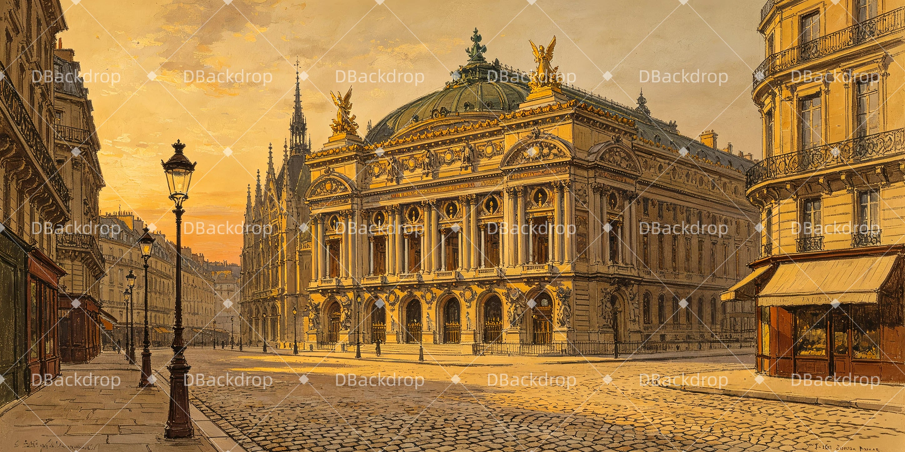 Große Bühnenkulisse historische Theaterfassade GQ65-T75