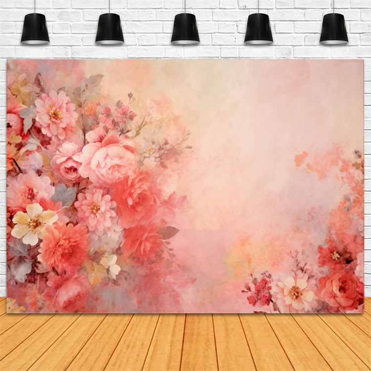 Künstlerischer Hintergrund Romantischer gemalter Blumenstrauß Hintergrund GTY-58