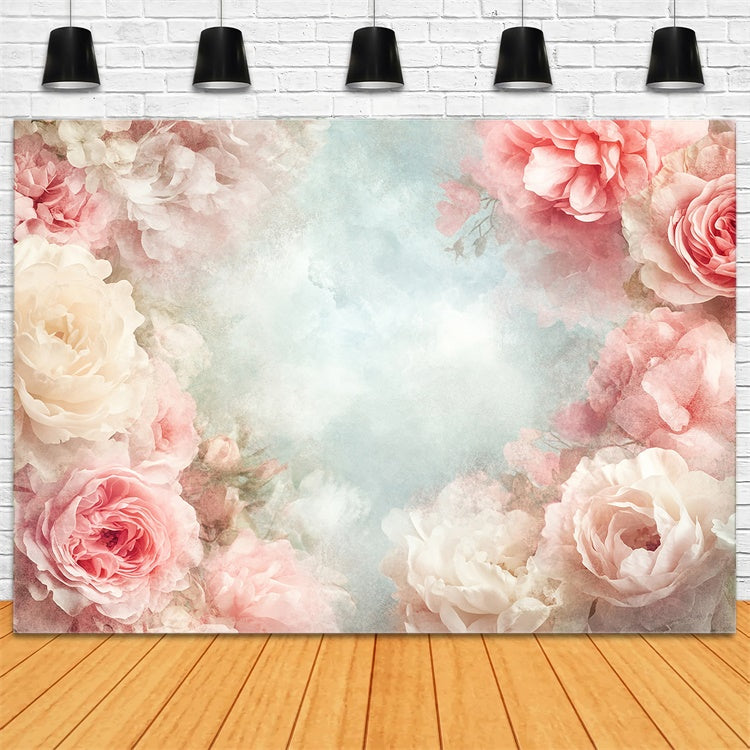 Fine Art Fotografie Backdrop Weiche Pfingstrose Eleganz Backdrop GTY-59