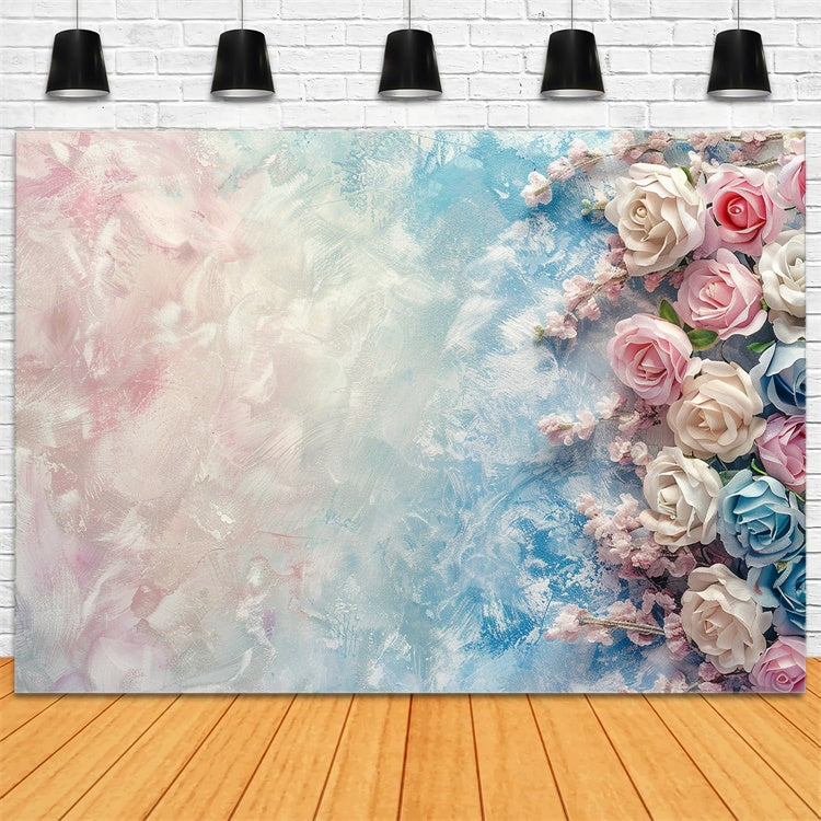 Fine Art Fotografie Backdrops Verträumte weiche Rosen Backdrop GTY-61