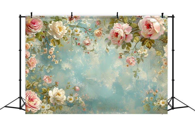 Backdrops Fine Art Zartrosa Rosenranke Backdrop GTY-68