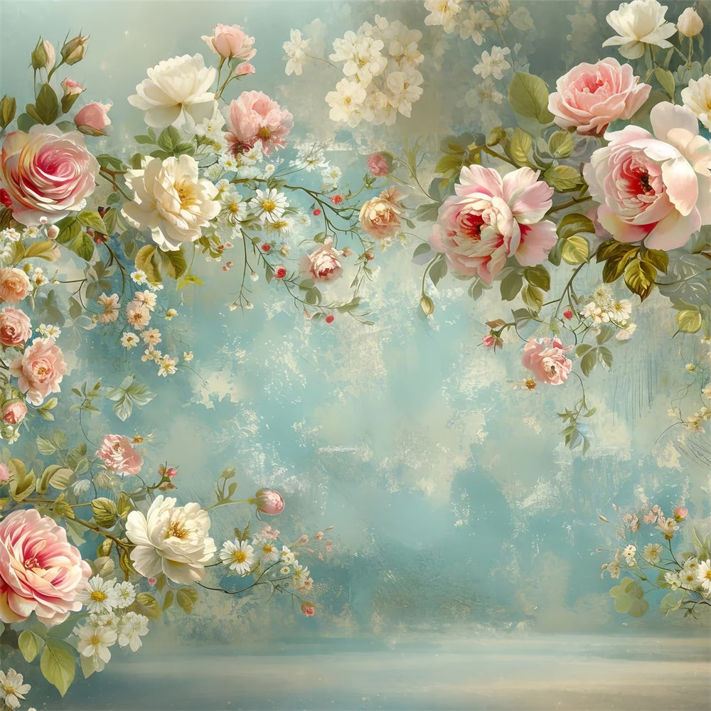 Backdrops Fine Art Zartrosa Rosenranke Backdrop GTY-68
