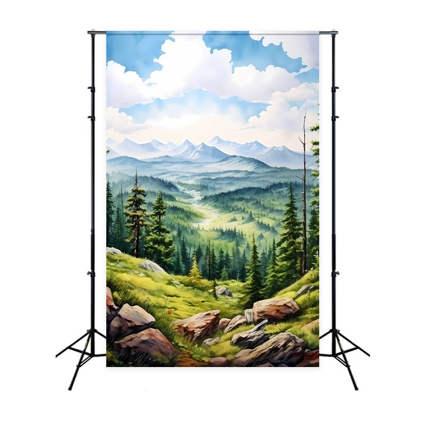Kunstfotografie Backdrop Ruhiger Berghimmel Backdrop GTY-81