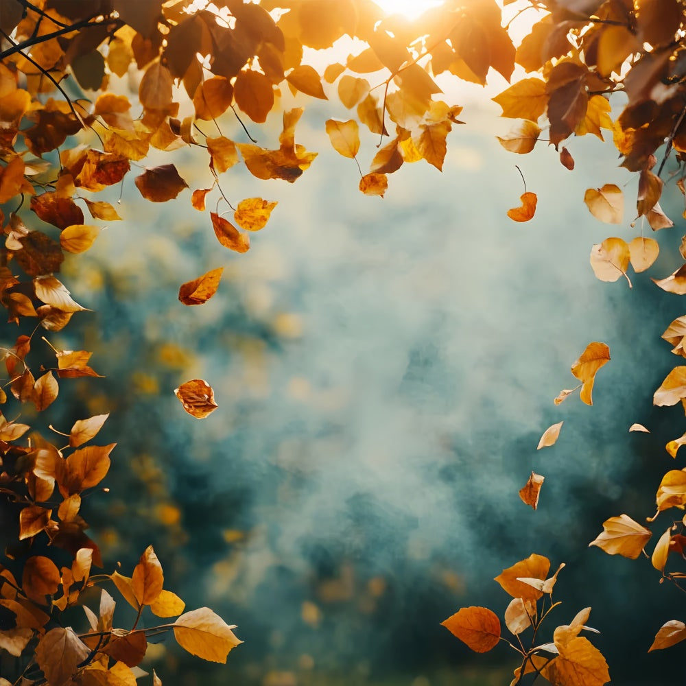 Künstlerische Hintergründe Herbstblätter Dämmerung GTY-87