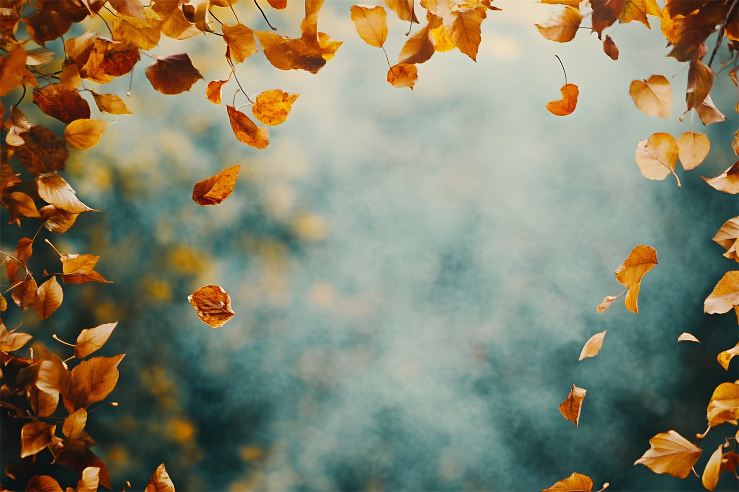 Künstlerische Hintergründe Herbstblätter Dämmerung GTY-87