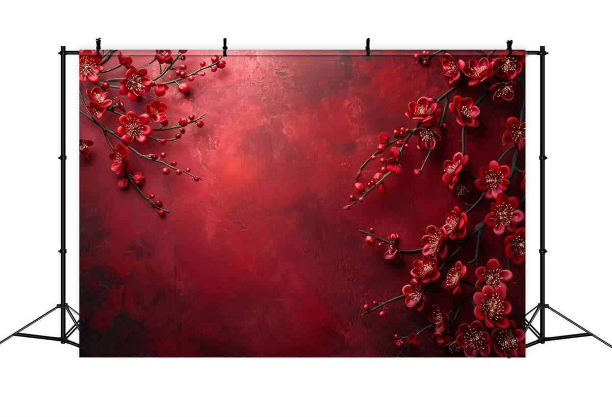 Backdrop Fine Art Karmesinblüten Eleganz Backdrop GTY-90