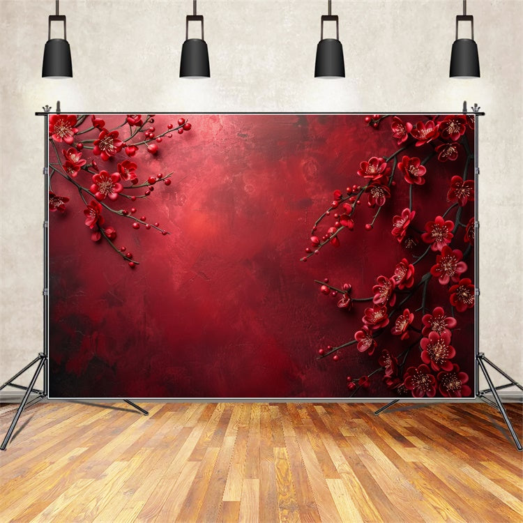 Backdrop Fine Art Karmesinblüten Eleganz Backdrop GTY-90