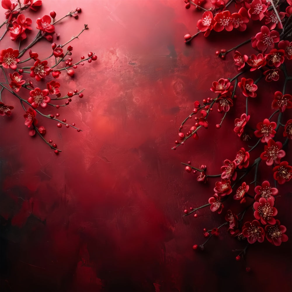 Backdrop Fine Art Karmesinblüten Eleganz Backdrop GTY-90