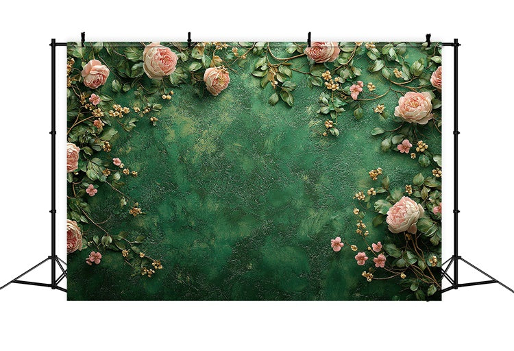 Fine Art Backdrops Romantische Blume Grüner Backdrop GTY-93