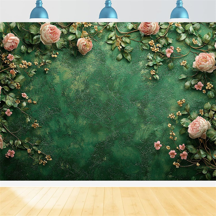 Fine Art Backdrops Romantische Blume Grüner Backdrop GTY-93