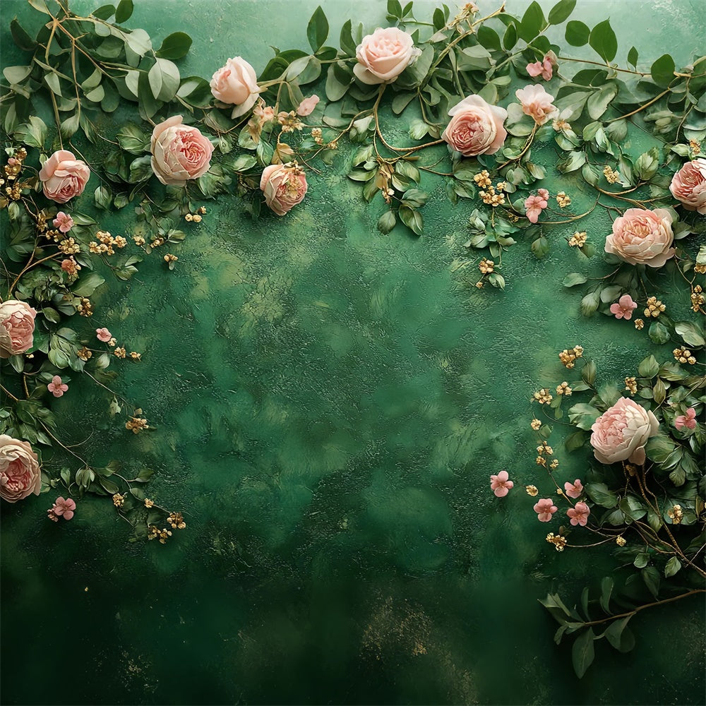 Fine Art Backdrops Romantische Blume Grüner Backdrop GTY-93