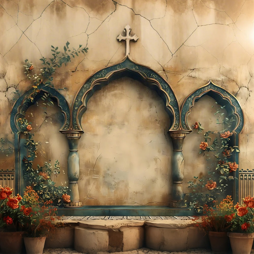 Mutterschaft Fotografie Backdrops Exotisch Mittlerer Osten Bogen Backdrop GTY2-13