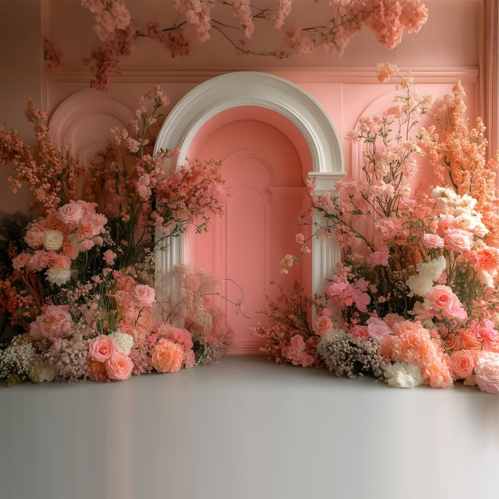 Maternity Backdrops Zarte florale Blush Archdrop GTY2-20