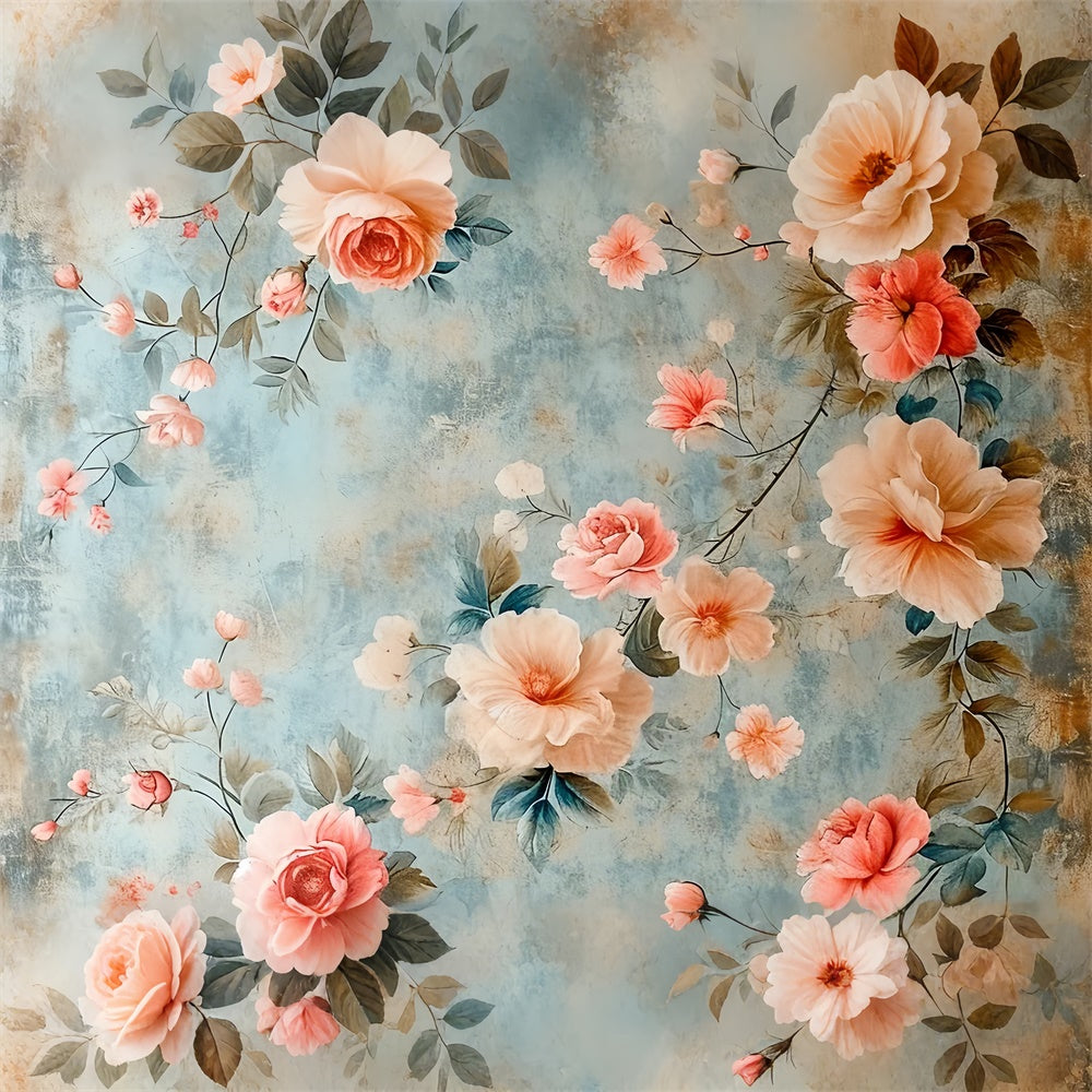 Hintergrund für Mutterschaft Fotoshooting Vintage Art Floral Wall Backdrop GTY2-36