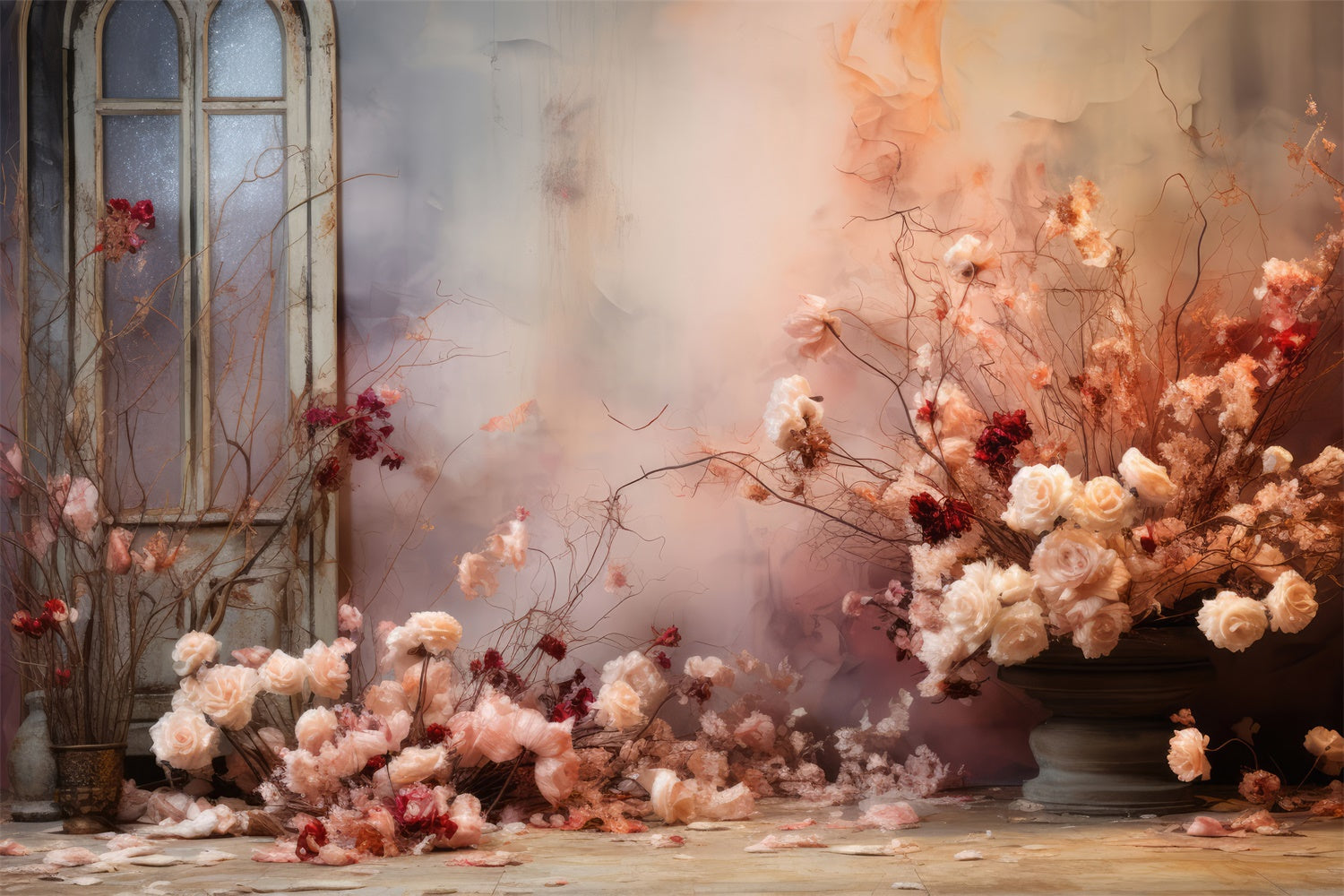 Mutterschaft Hintergrund Vintage Cottage Verträumt Floral Hintergrund GTY2-44