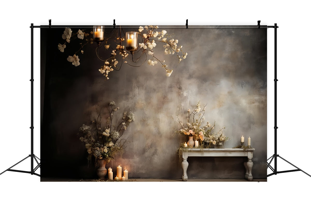 Backdrops für Mutterschaftsfotos Warm Candlelit Floral Backdrop GTY2-45