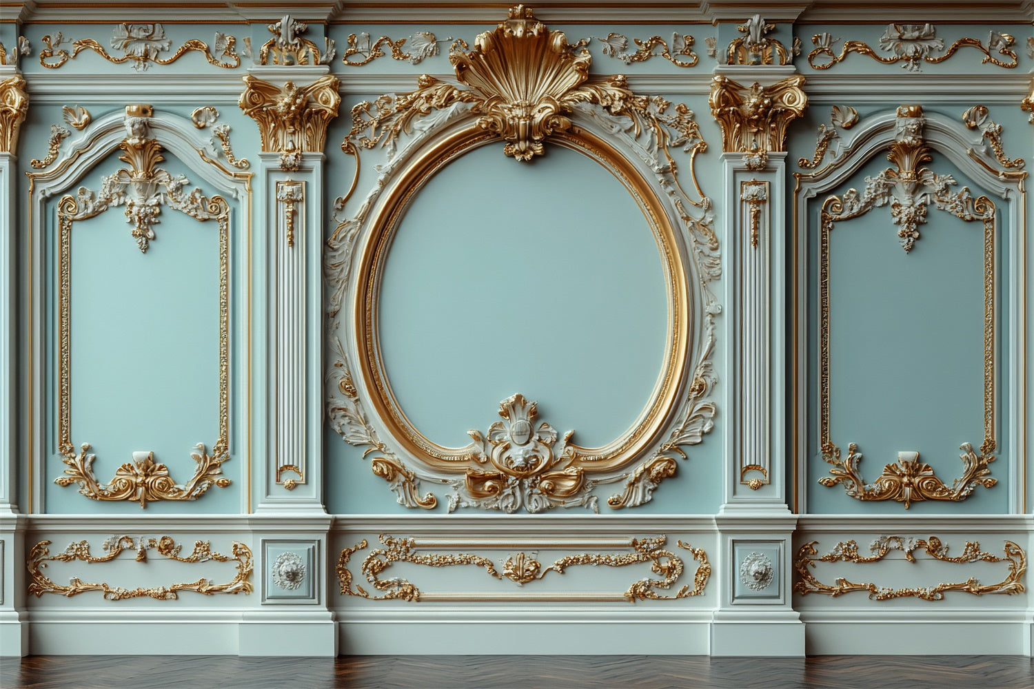 Fotohintergrund für Mutterschaftsfotos Luxuriöser Wandhintergrund mit Goldverzierung GTY2-55