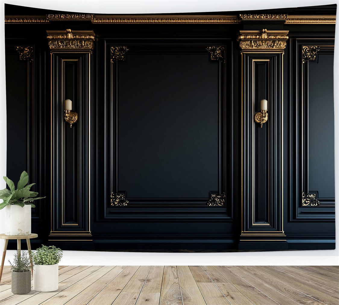 Mutterschaft Fotohintergrund Dunkel Opulent Barock Wandhintergrund GTY2-56