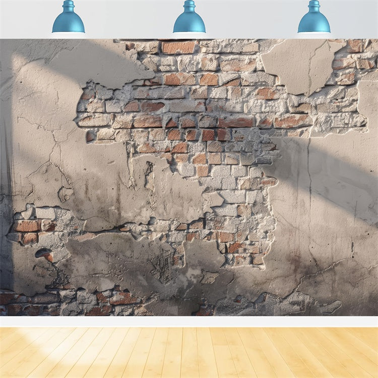 Schulporträt-Hintergrundkulissen Rustikale Ziegelstein-Textur GTY3-102