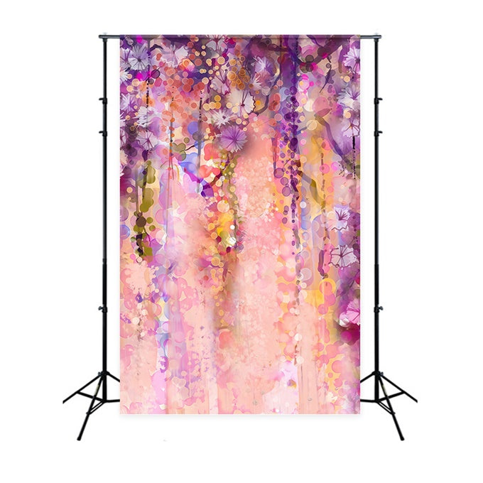Schulportrait-Hintergrundkulissen Pastellblüten-Fantasie-Hintergrundkulisse GTY3-108
