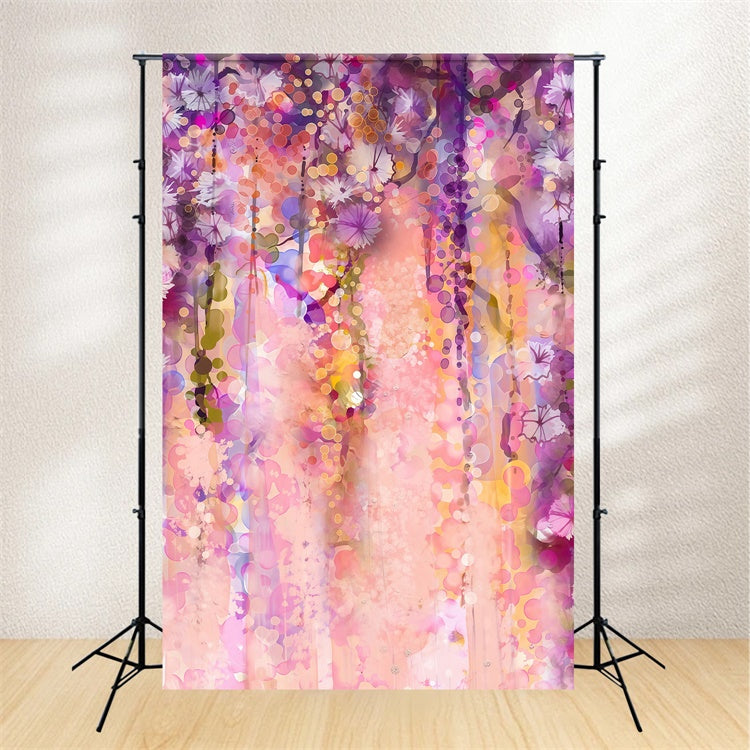 Schulportrait-Hintergrundkulissen Pastellblüten-Fantasie-Hintergrundkulisse GTY3-108