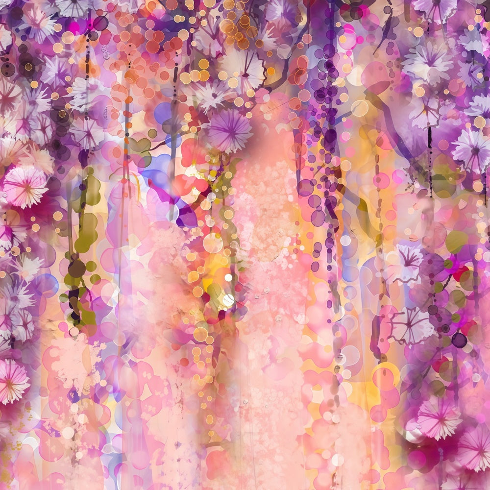 Schulportrait-Hintergrundkulissen Pastellblüten-Fantasie-Hintergrundkulisse GTY3-108