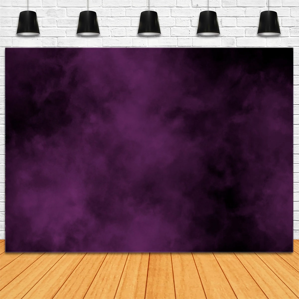 Backdrop Lila Dunkelviolett Wirbelnder Rauch Backdrop GTY3-113