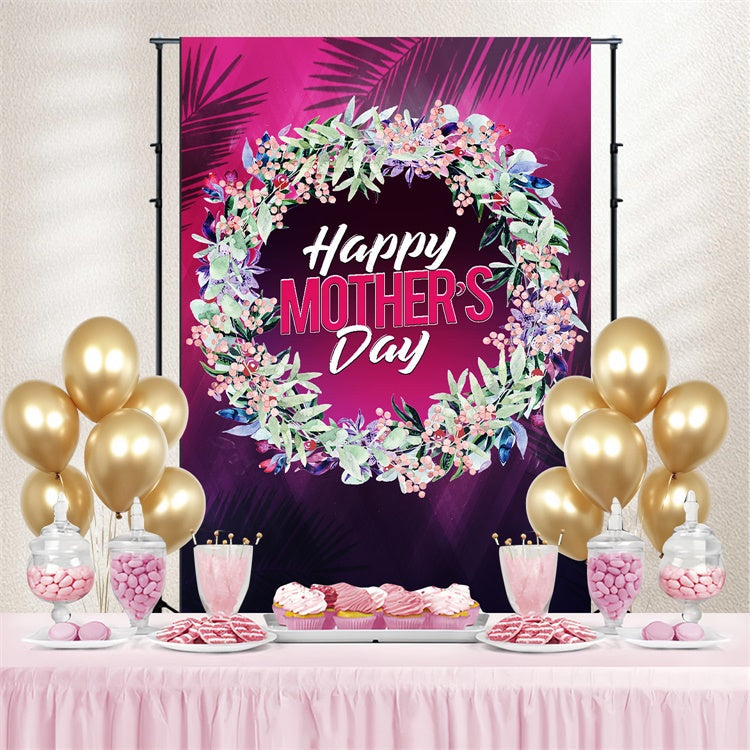 Backdrop für den Muttertag Tropical Floral Wreath Custom Backdrop GTY3-149