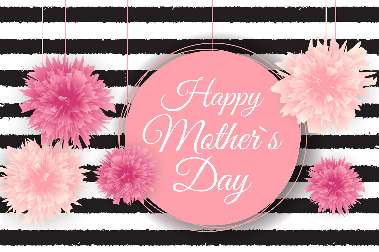 Muttertags-Hintergrundbild Personalisierbar mit Blumenstreifen CJJ3-183